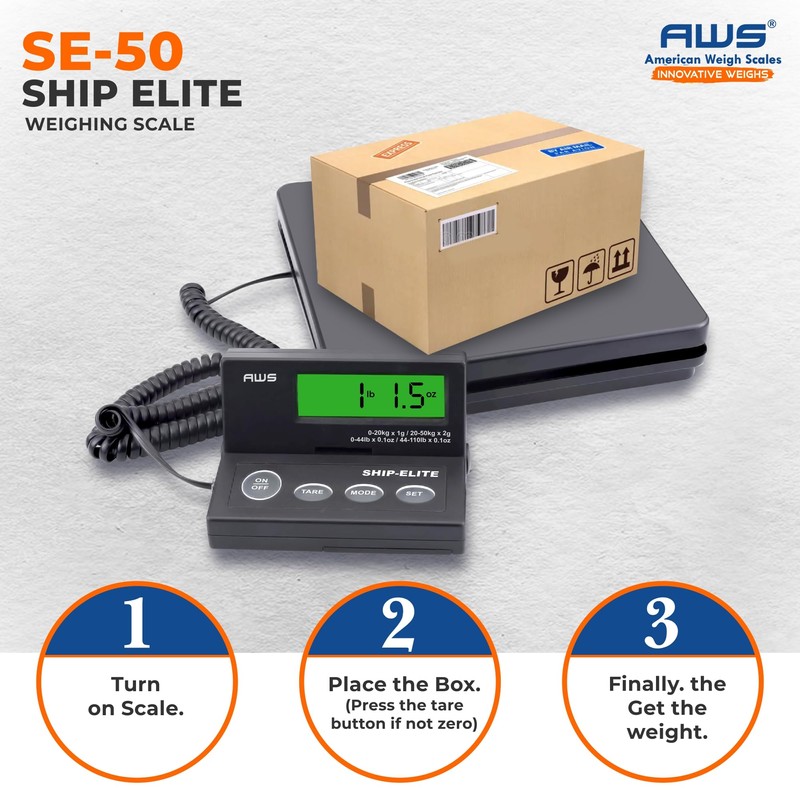 American Weigh Scales Digital Shipping Scale | Highly Accurate Multifunctional