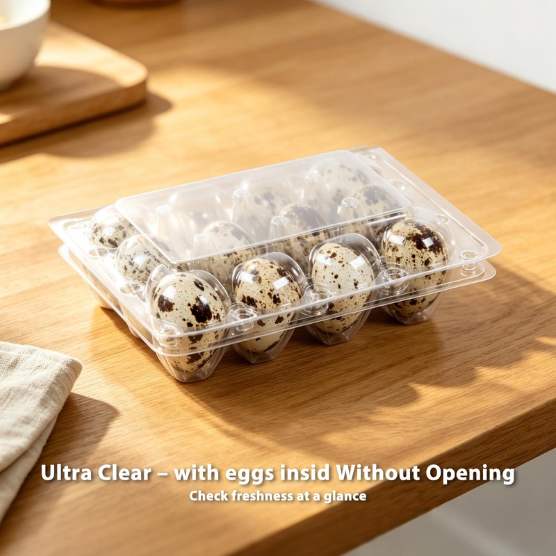 120 Pack Quail Egg Cartons 12 Grid, Heavy Duty Snap