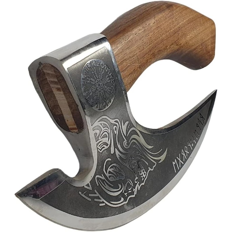 Viking Pizza Axe with Leather Sheath, Vikings Butcher Axes, Viking