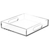 Acrylic Tray Organizer Large, Acrylic Tray for Ottoman, Serving Tray