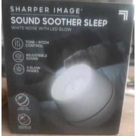 SHARPER IMAGE Sound Soother WhiteNoise Machine Night Light with 3 Glow Modes NEW
