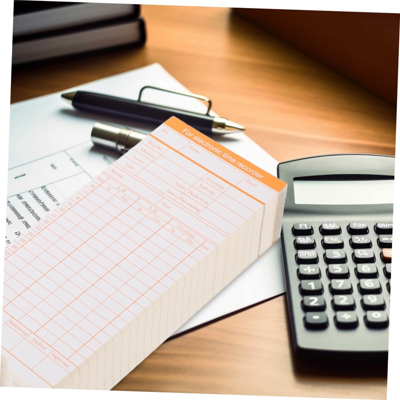 Operitacx Sheets for Office 100 Sheets English Edition Employee Time