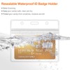 WILLIZTER Clear ID Badge Holder with Lanyard Water Proof Horizontal