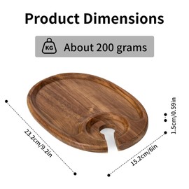 12Pcs Wooden Wine Glass Holder Appetizer Plates, Individual Acacia Wood Charcuterie Boards for Wine Tasting, Cheese Parties, Weddings And Housewarming Gifts