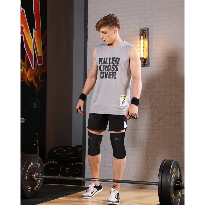 AEOLOS Knee Wraps (1 Pair), 7mm Compression Knee Brace for