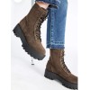 JustFab Just Fab Brown Combat Hikers Size. 8M Az-18363