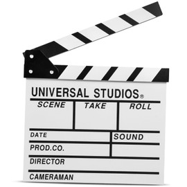 KISEER 12"x11" Movie Film Clap Board Wooden Movie Clapboard Film Clapper Board (White)