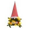 Upside Down Xmas Wreath Striped Tall Hat Faceless Doll Light