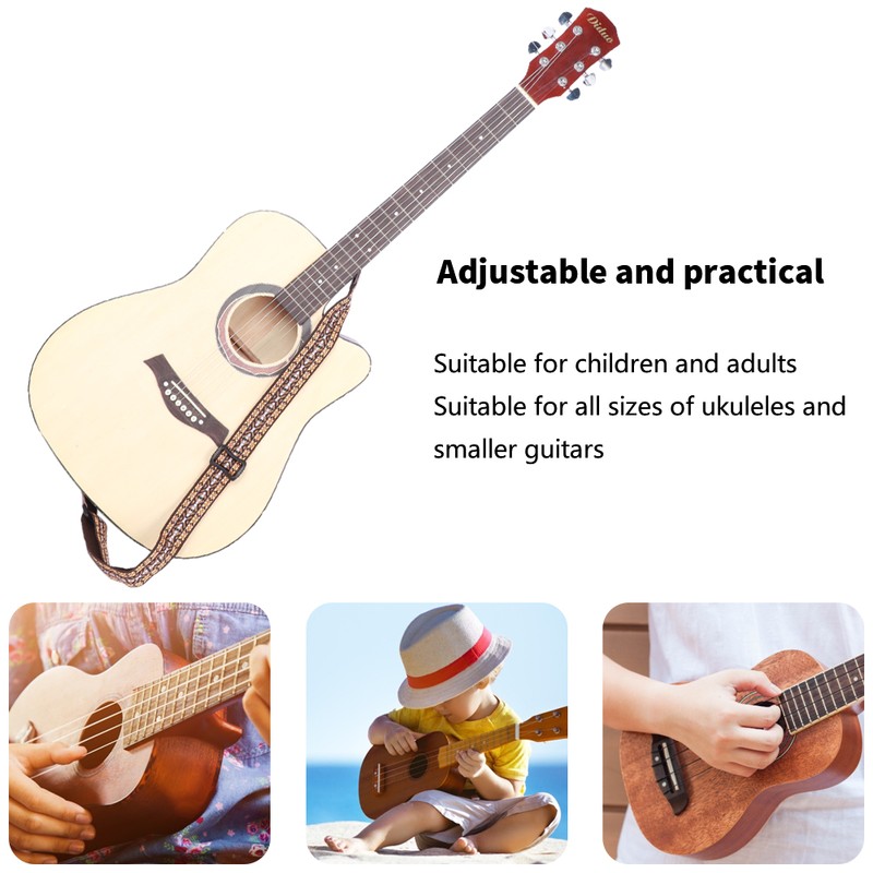 Ukulele Strap Ethnic Style 4 String Guitar for Adults Children