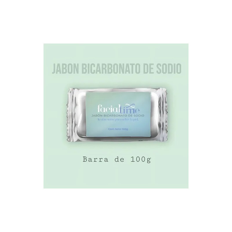 Barra Jabón Bicarbonato 100g Facial Time Limpieza Intensa