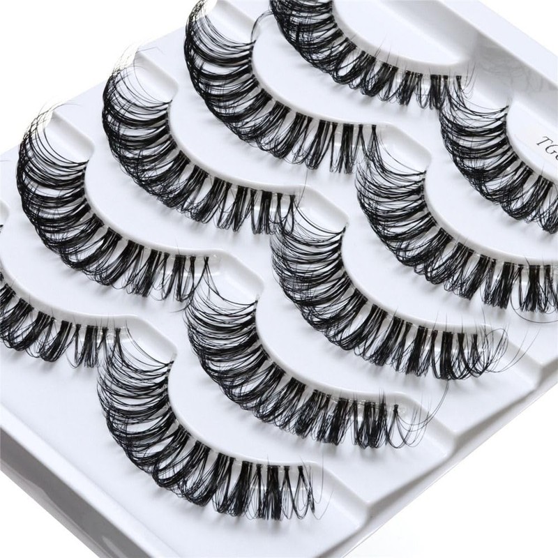 Cat Eye Eyelashes Like Eyelash Extensions, Transparent Natural Thin Russian