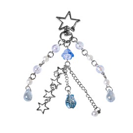Zonpexe Cute Keychain, Y2K Kawaii Jellyfish KeyChains Accessories Decor for Women Girls Bag Charms Purse Accessories Star Jelly Decor