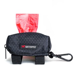 Tuff Pupper Dog Poop Bag Holder | Works with Any Dog Leash | Zippered Waste Bag Dispenser | Waterproof with Rust-Proof Clip | Convenient Lightweight Design | Bags NOT Included