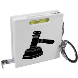 Azeeda 'Court Gavel' Keyring Tape Measure/Spirit Level Tool (KM00011779)