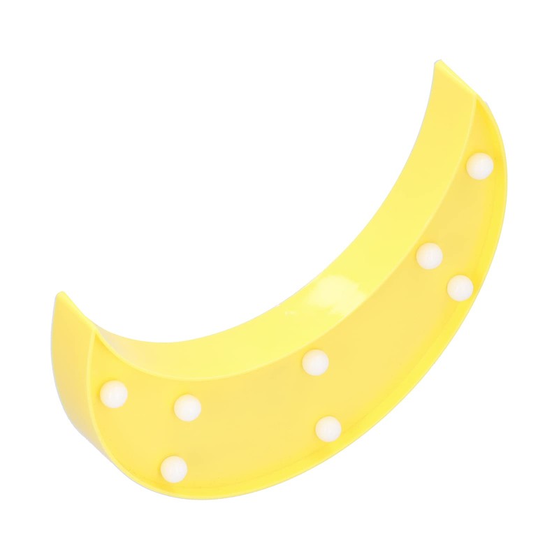BORDSTRACT LED Moon-Shaped Light, Half Moon Marquee Sign, Children's Room,