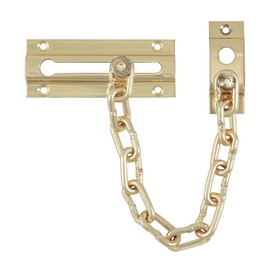 TIMCO Door Chain Security Lock - Allowing Reduced Opening Angle of The Door, for Your Added Security - Electro Brass - 85mm