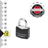 Master Lock 9120EURTBLK Pack of 2 Key Padlocks in Aluminium