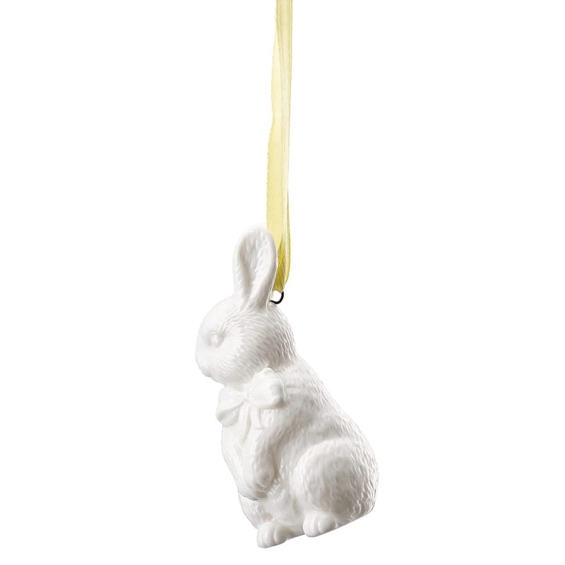 Easter Pendant White Rabbit Standing