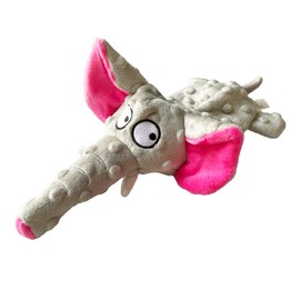 ZENVALY Dog Toy, Squeaky Toy for Dogs, Squeaky Toy, Dog Toy without Stuffing, Plush Toy, Dog Plush Safe Chew Toy for Puppies, Small, Medium Dogs, Elephant Grey