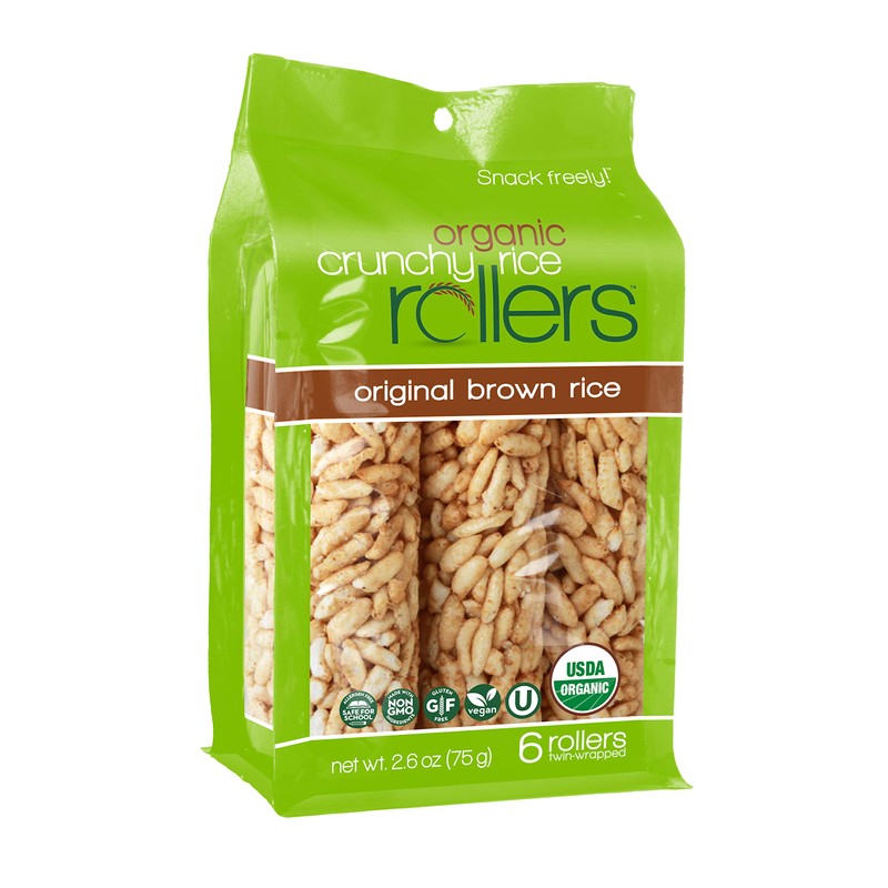 Crunchy Rollers Organic Original Brown Rice Rollers 6 Count, 2.6
