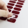 JMEOWIO Lámina de uñas de gel rojo vino, autoadhesiva, pegatinas