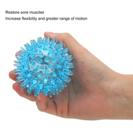 Spiky Ball, Soft Transparent Massage Ball Spiky Ball Hollow Strength Recovery Exercise Stress Relief Massage Ball for Hand Wrist, Foot, Back, Muscles(7CM)