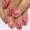 Jremg Valentine's Day Press on Nails Medium Square Fake Nails