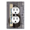 WIRESTER Duplex Outlet Cover Wall Plate/Switch Plate - Retro Clear