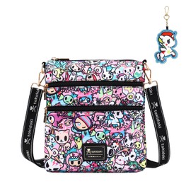 Tokidoki Crossbody Bag With Unicorno Keychain Crossbody Purse for Women Small Shoulder bag Phone Bag for Travel Work (CB_skulls)