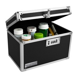 Caja Med con bloqueo de 5 x 8, color negro