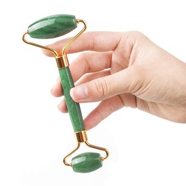 AINAAN Roller and Gua Sha Set-Facial Body Eyes Neck Massager Tool for Beautiful Skin Detox-Reduce Wrinkles Aging, 2019, Dongling Jade