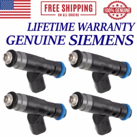 Siemens NEW GENUINE SIEMENS 4/UNITS FUEL INJECTORS FOR 2004, 2005 Dodge Caravan 2.4L I4