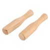 GOTOTOP 2Pcs Wooden Pestle Food Muddle Grinding Rod Grinding Pestle