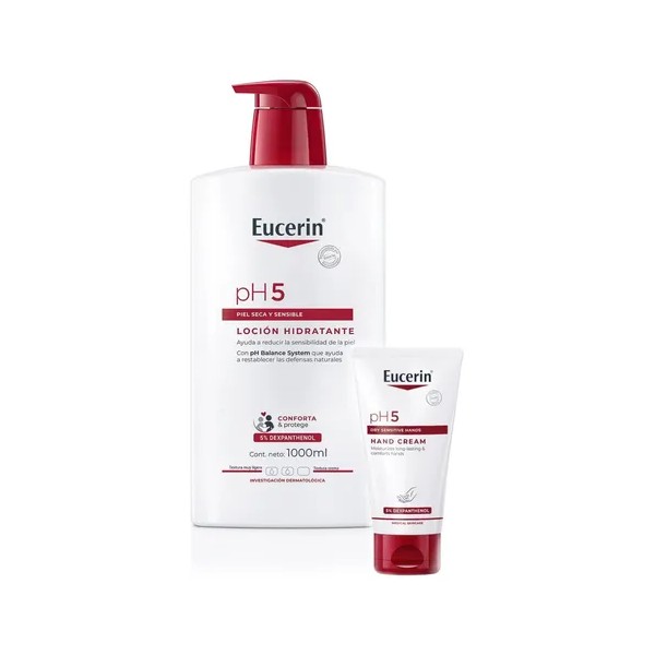 Eucerin Ph5 Loción Hidratante Piel Seca 1l+crema Para Manos