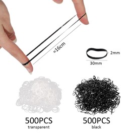 1000 Pieces Of Elastic Hair Bands, Women'S Small Hair Bands, Hair Elastic Bands, Hair Rubber Bands, Transparent Hair Bands, Small Elastic Bands
