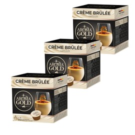 AROMA GOLD Creme Brule Flavour Coffee Pods 256g (48 Capsules) – Coffee Capsules Dolce Gusto Compatible Flavoured Coffee Pods for Nespresso Machines Barista-Approved, Mild & Harmonious Taste Perfect