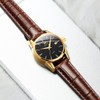 OLEVS Women Watches Brown Leather Easy Reader Quartz Analog Small