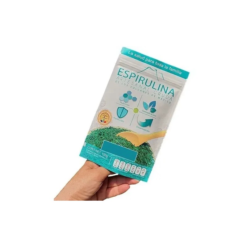 Alga Espirulina Cruda, Al Estilo Francés, 10 Paquetes.