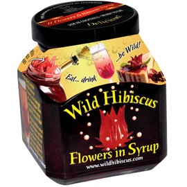 Wild Hibiscus Flowers in Syrup - 8.8 oz (250 g)