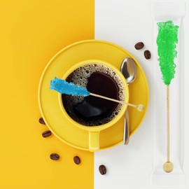 Fruidles Cherry Rock Candy Lollipops Pops Candy Suckers, Variety Flavor and Color Assortment, 5.5" (20-Pack)