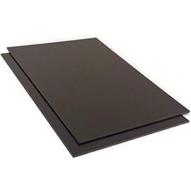 Plastic Panel ABS 1 mm Black 300 x 200 mm (30 x 20 cm) Acrylonitrile Butadiene Styrene - Made in Germany - One-sided Protective Film - Top Quality - Pack of 1
