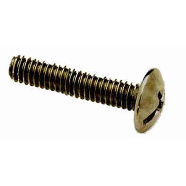 20-Pieces Antique Brass Truss Head Screw 8-32 Thread X 1-1/4"