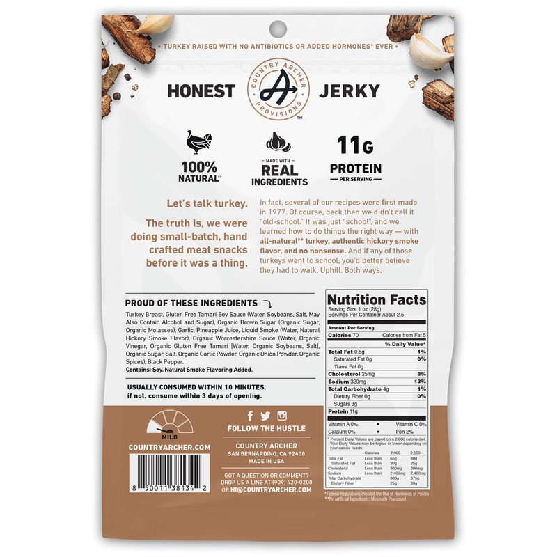 Country Archer Jerky Trky Hickory Smkd 2.5 OZ