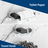 Bathroom Hardware Set, 4-Piece Black Towel Rack Towel Holder Toilet