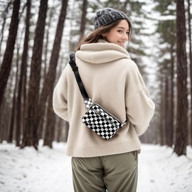 UTO Fanny Pack for Women Crossbody Trendy Fashion Belt Purse Chest Waist Hip Bumbag for Outdoor Shopping Travel Hiking