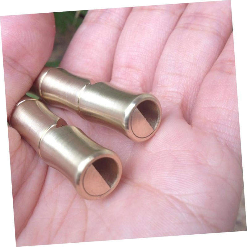 Kisangel 1pc High Decibel Brass Whistle Survival Whistle Emergency Whistle