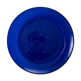 Los Cabos Glass Dinnerware and Drinkware Collection Cobalt 10.5 Inch Dinner Plate (Set of 4)
