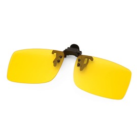 Long Keeper Sunglasses for Glasses Wearers - Unisex Clip On Sunglasses Polarised Flip Up Sunglasses, Sunglasses Attachment Glasses for Men Women, Night