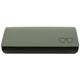 EastyGold Olive Green Hard PU Leather Eyeglasses Case for Most Eye Glasses and Sunglasses