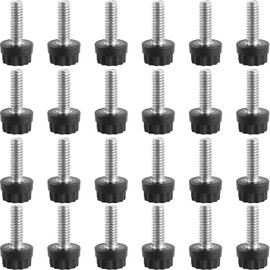 Stainless Steel Screw Leveling Feet 1/4” Furniture Levelers Adjustable Table Levelers Chair Levelers Outdoor Indoor Furniture Feet for Table, Chair, Cabinet, Patio Furniture Legs, 24 pcs Pack